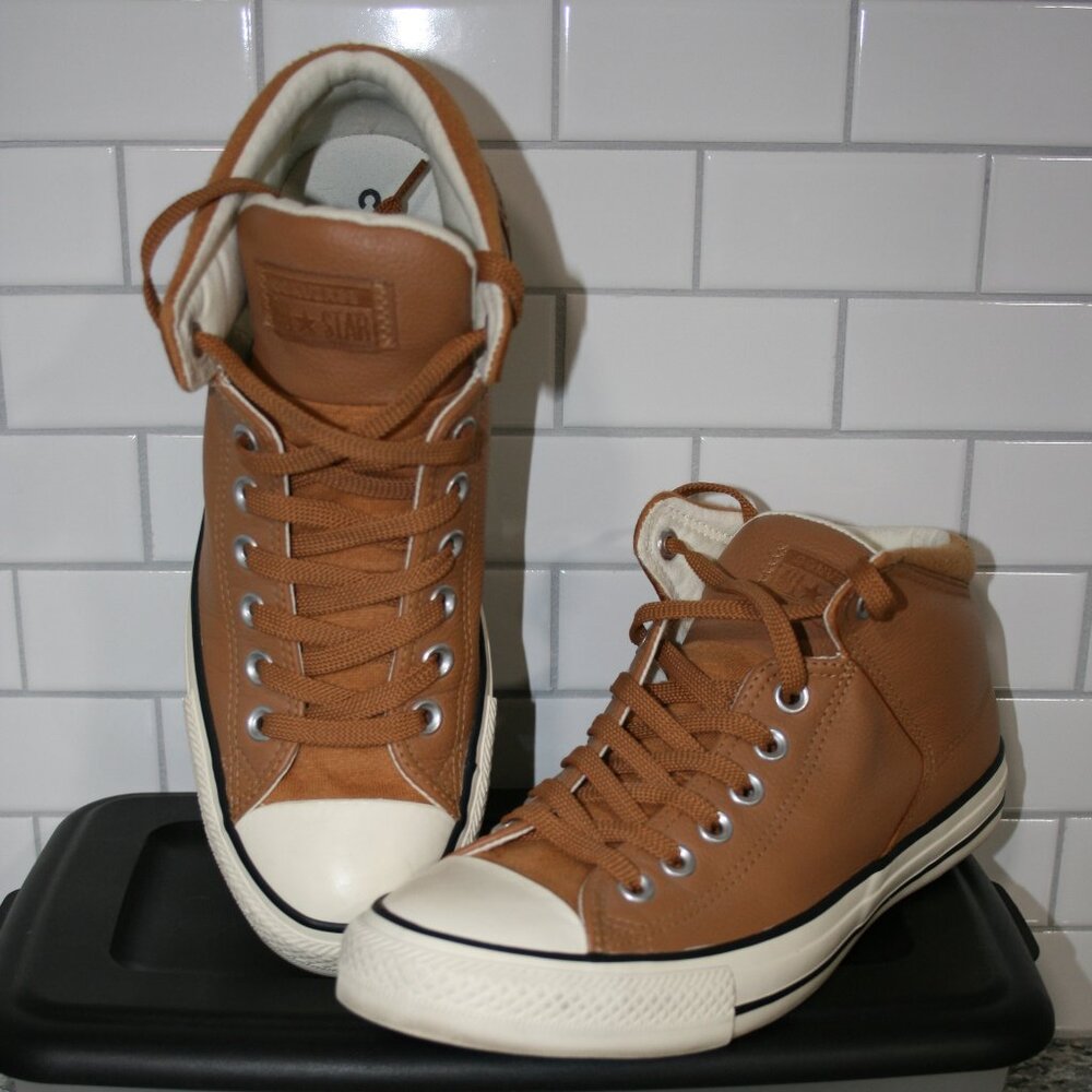 Converse Tan Hightop Sneakers